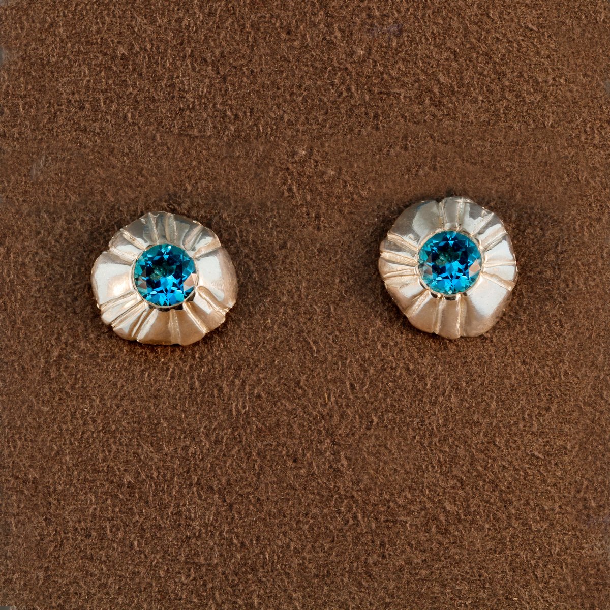 Blue Topaz Barnacle Earrings
